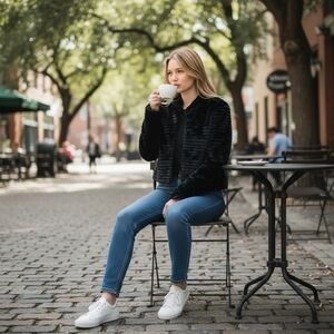 Women's Black Faux Fur Jacket